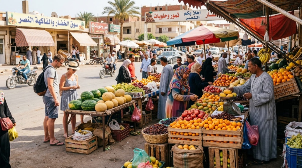 Фруктовый рынок на площади El Nasr